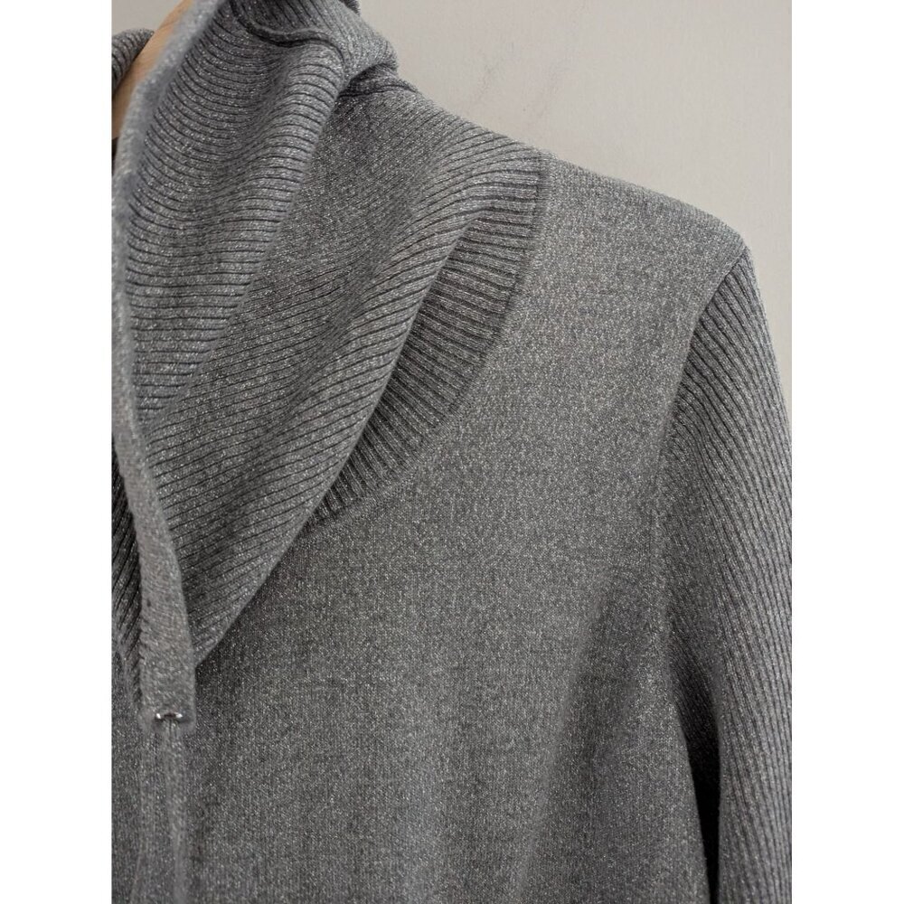 Karl Lagerfeld Paris Cowl Neck Pullover Metallic Sweater Size M - Picture 7 of 8